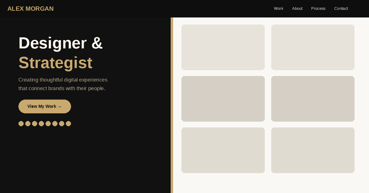 Personal portfolio website sample