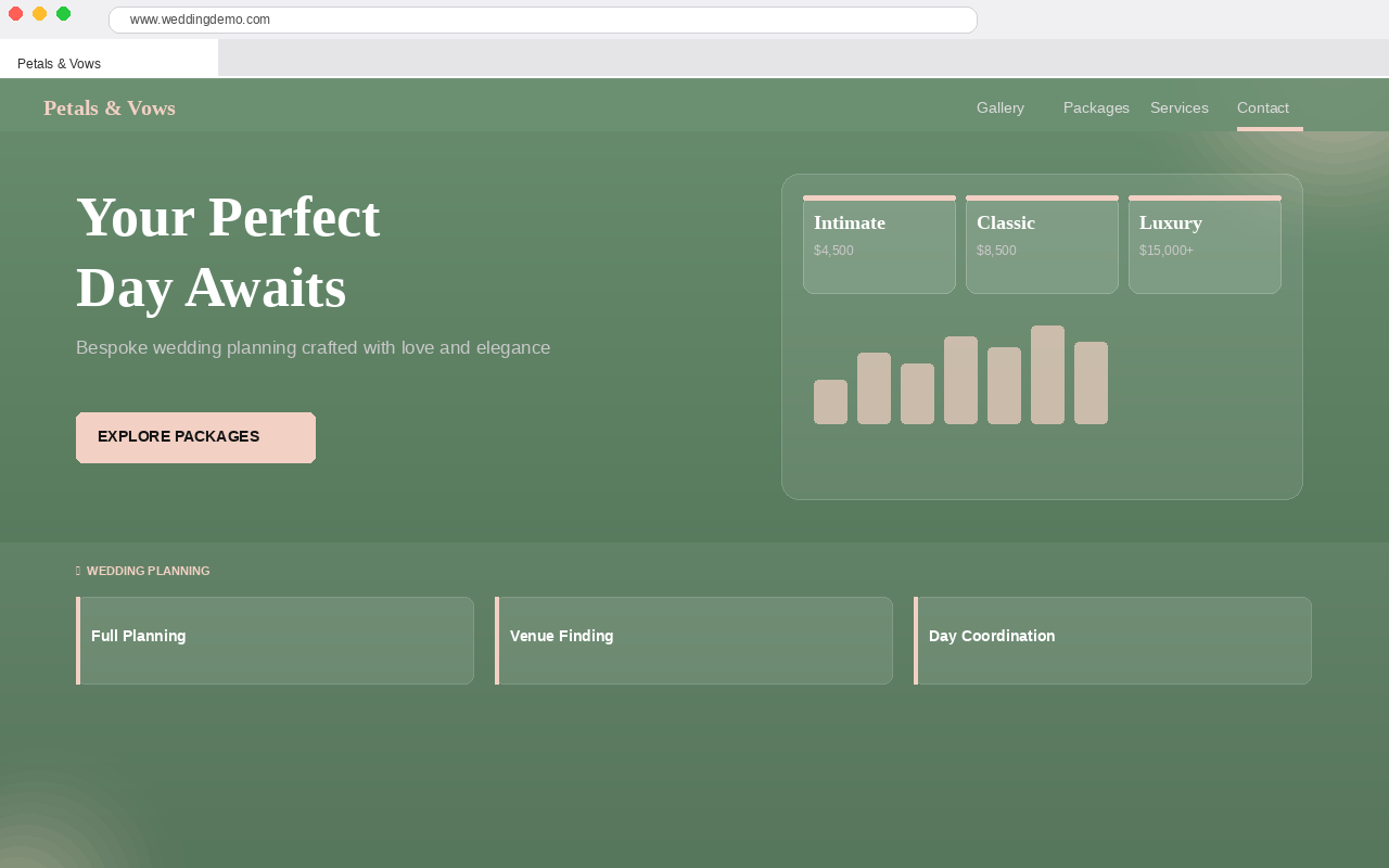 Wedding planner website